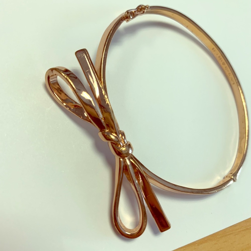 Kate Spade NY Skinny Mini Bow Rose Gold Bangle